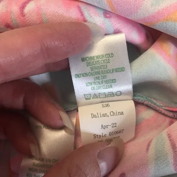 NWT Lilly Pulitzer Esmeray Midi 2PC Set Puff Sleeve Surf Blue Bonita Blooms Sz L - Picture 16 of 16